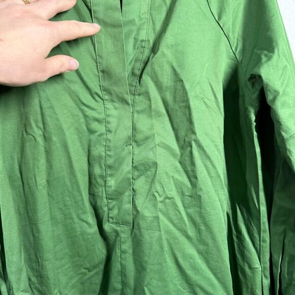 Tuckernuck Pomander Place ballon lantern sleeve green Maisie poplin tunic mini s - Picture 6 of 12